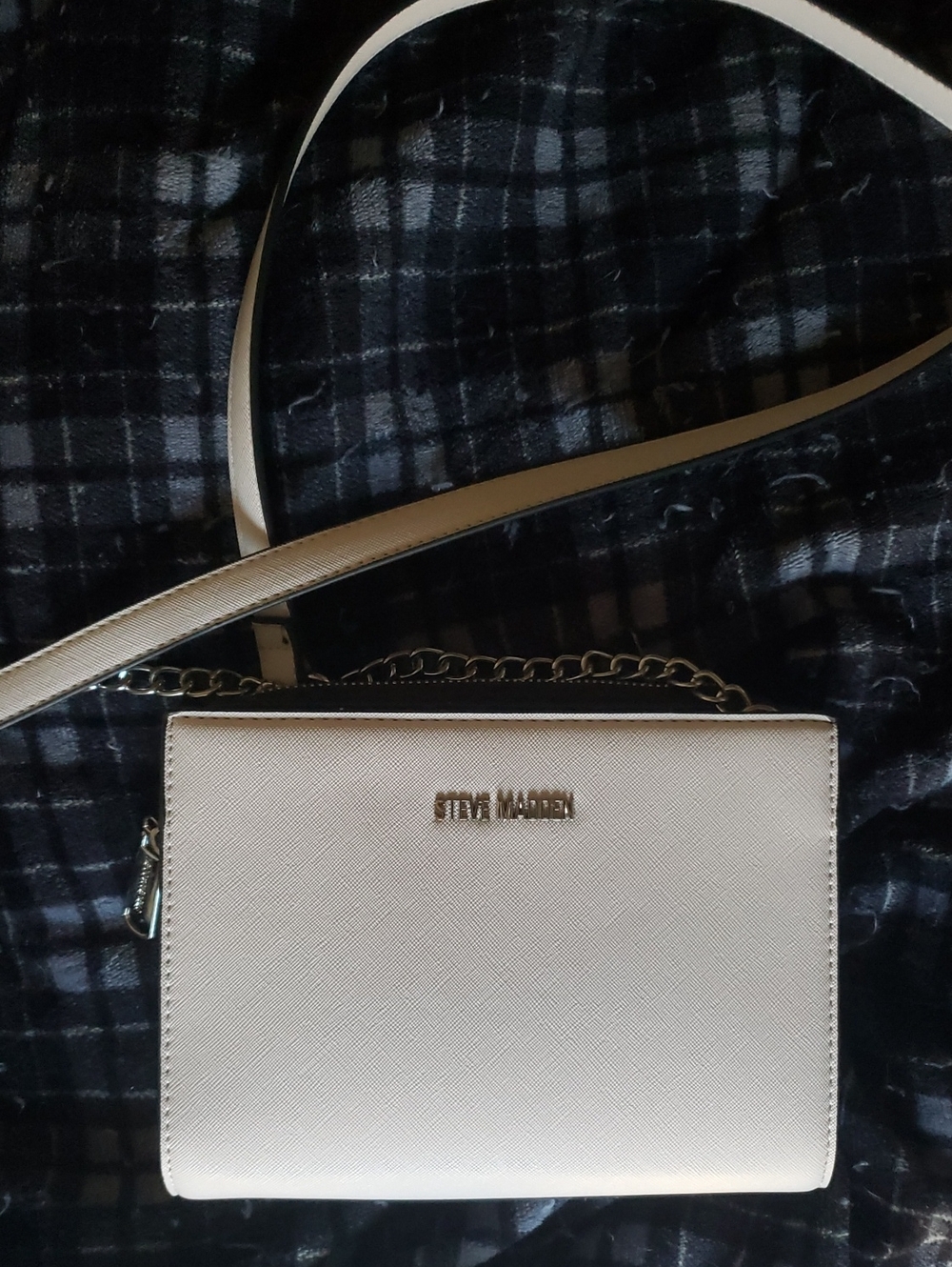 Steve Madden Cream Crossbody with Gold Hardware